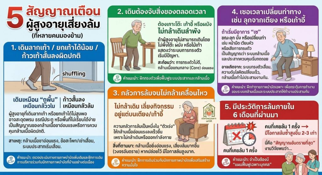 5 สัญญาณผู้สูงอายุเสี่ยงล้ม