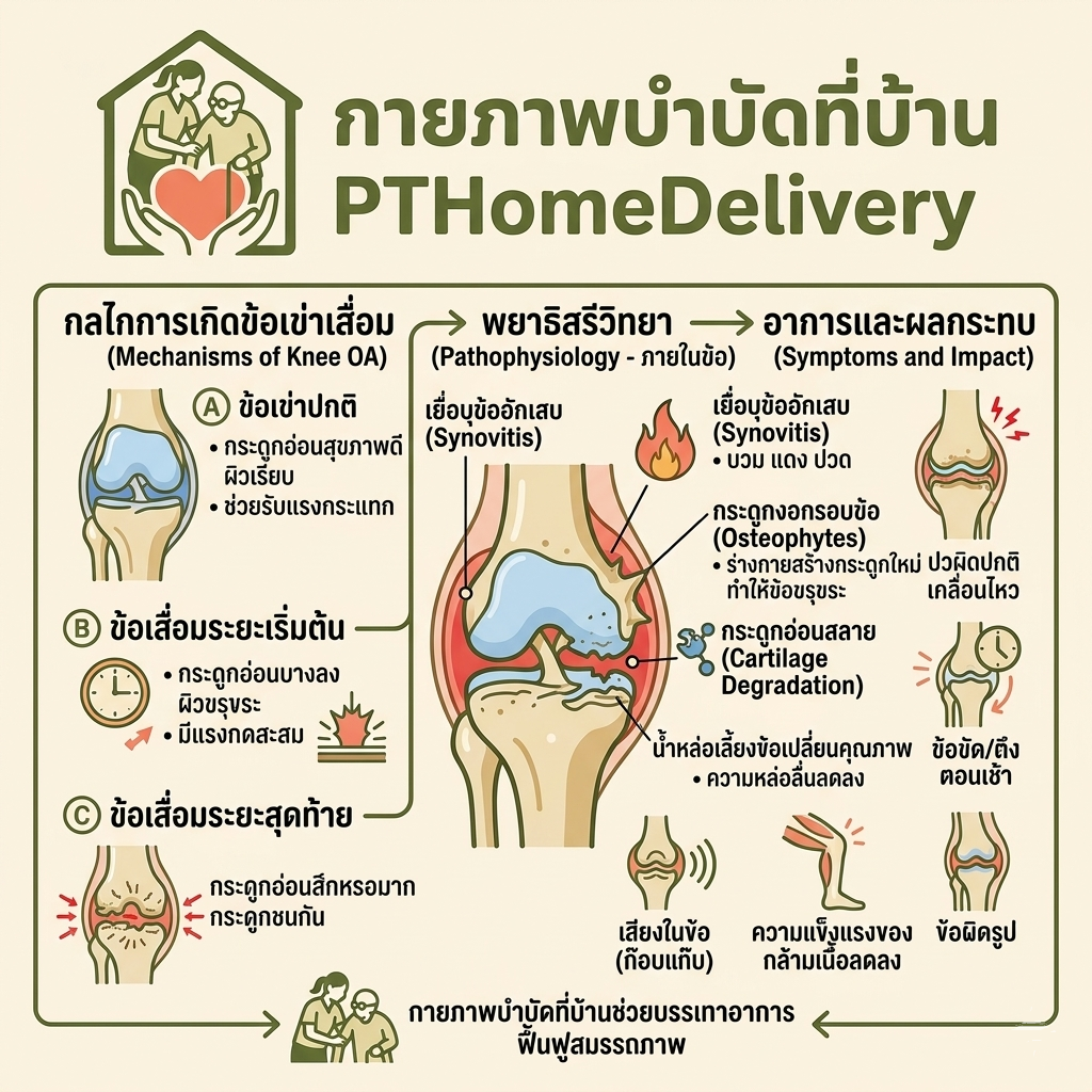 กลไกการเกิดข้อเข่าเสื่อม